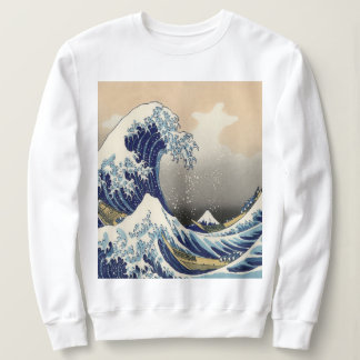 Sudadera arte japonés vintage paisaje oceánico gran ola