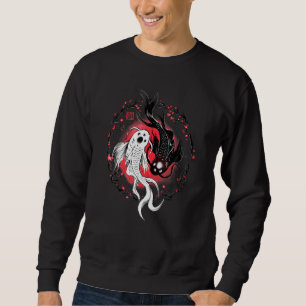 Sudadera Arte japonés Yin Yang Koi Fish