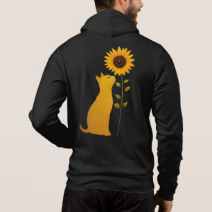 Sudadera Arte Minimalista del girasol que huele al gato