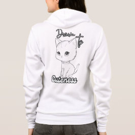 Sudadera Arte Monocromo de sketch de Kitten
