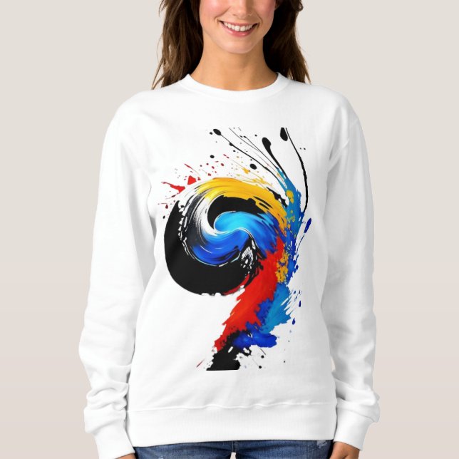Sudadera arte multicolor (Anverso)