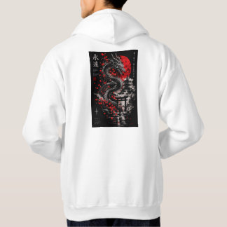 Sudadera Arte mural del samurái del dragón japonés y el sol