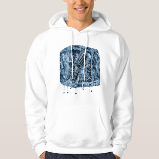 Sudadera Arte musical de bloque de hielo de micrófono vinta