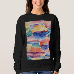 Sudadera arte natural de color de agua