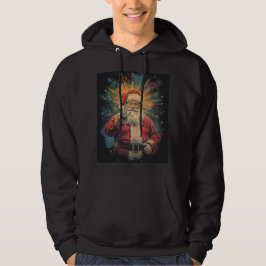 Sudadera Arte Navideño Clásico del Papá Noel Festivo