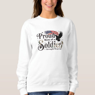 Sudadera Arte Orgullosa Mamá Militar Soldado Orgullo