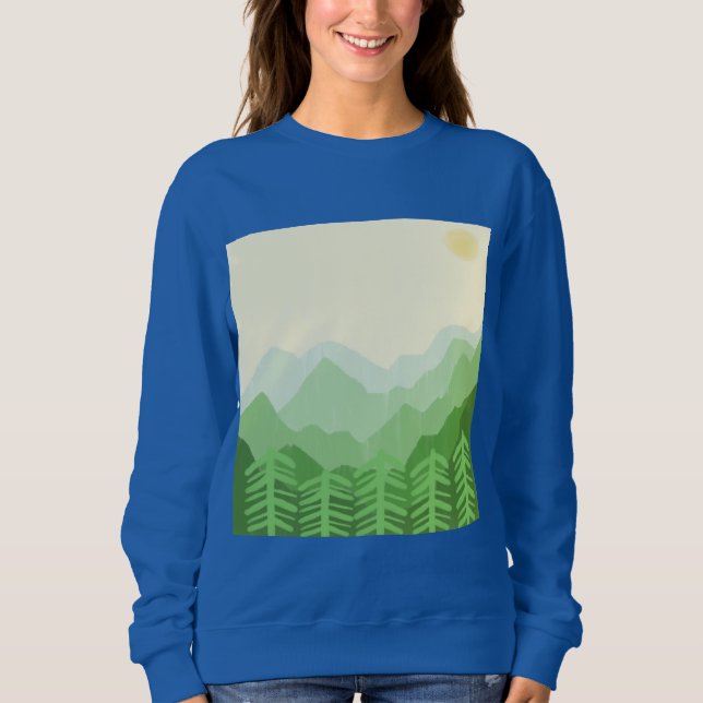 Sudadera arte paisajístico hermoso (Anverso)