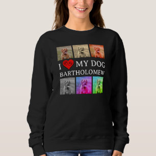 Sudadera Arte personalizado AMO A MI PERRO Pop Art Amante d