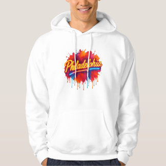 Sudadera Arte Philadelphia Neon Street - Colorido audaz
