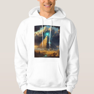 Sudadera Arte pirámide azul místico
