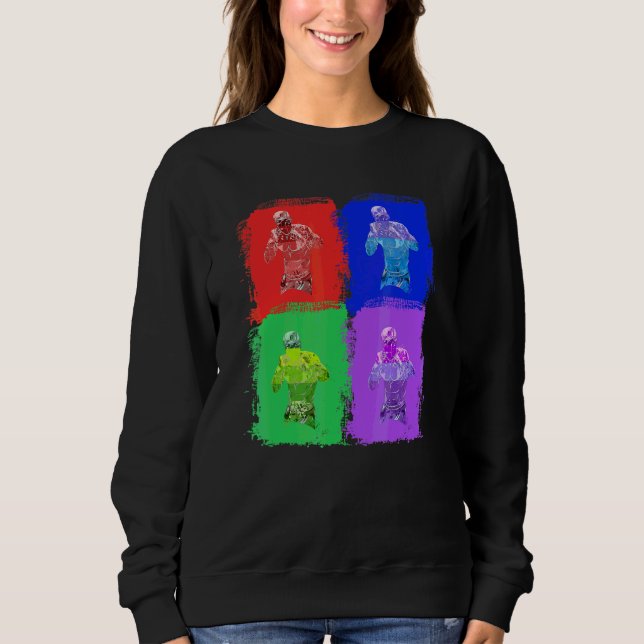 Sudadera Arte Pop Boxeador Caja de Boxeo (Anverso)