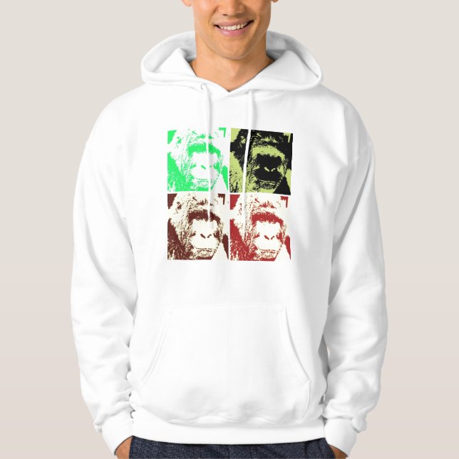 Sudadera Arte pop de gorila (Anverso)