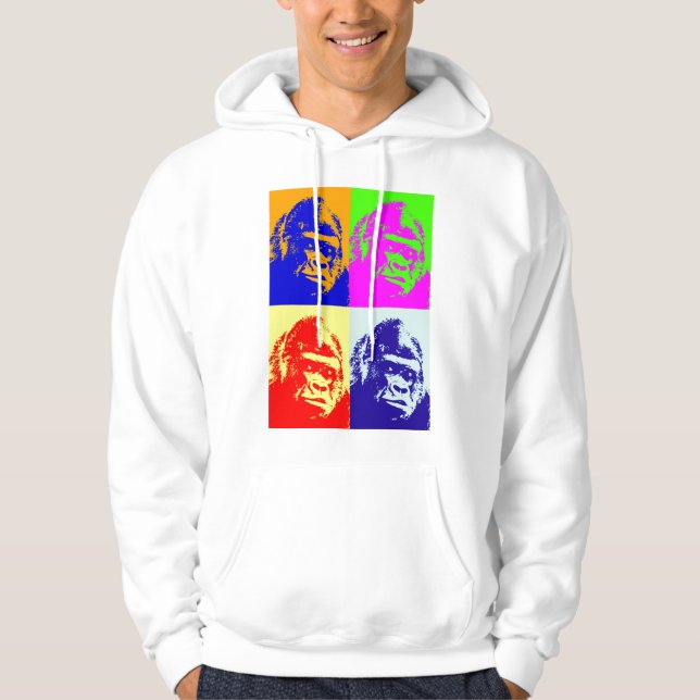 Sudadera Arte pop de gorila (Anverso)