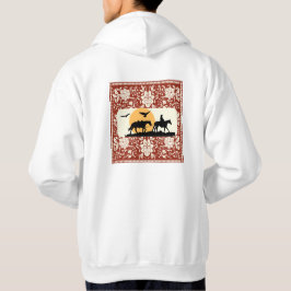 Sudadera Arte popular floral de caballo vaquero occidental
