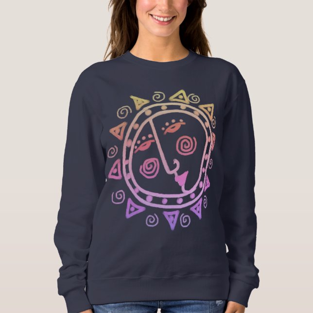 Sudadera Arte portable cara de sol abstracto (Anverso)