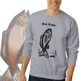 Sudadera Arte primitario de peces de grandes peces