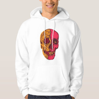 Sudadera Arte psicodélico de cráneo dividido