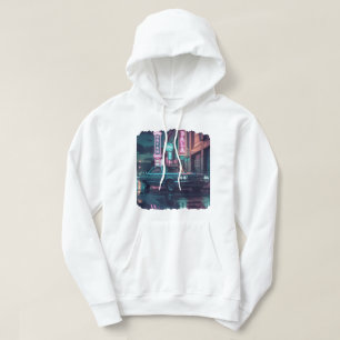 Sudadera Arte Retro Escena Callejera Coche Clásico Años 40