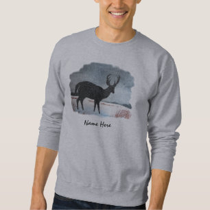 Sudadera Arte sacado el polvo nieve de los ciervos