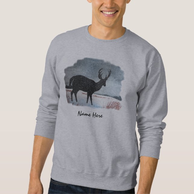 Sudadera Arte sacado el polvo nieve de los ciervos (Anverso)