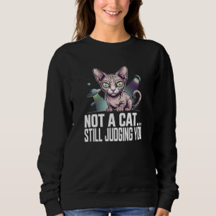 Sudadera Arte Sarcástico de Gato Sphynx OVNI Alien