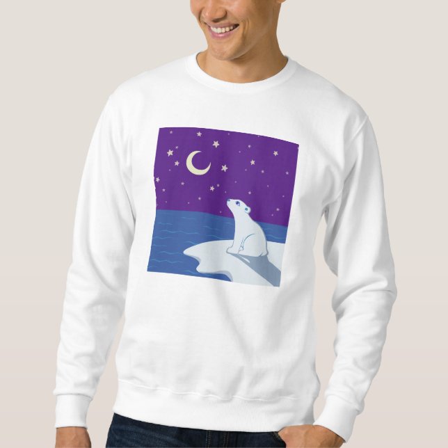 Sudadera Arte Stargazing de Cub del oso polar (Anverso)