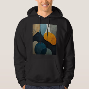 Sudadera Arte Texturizado de Formas Geométricas Abstractas