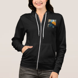 Sudadera Arte Texturizado de Formas Geométricas Abstractas 