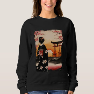 Sudadera Arte tradicional japonés de Sumi Ink Geisha