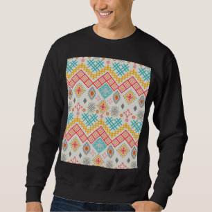 Sudadera Arte tribal: huella geométrica boho.