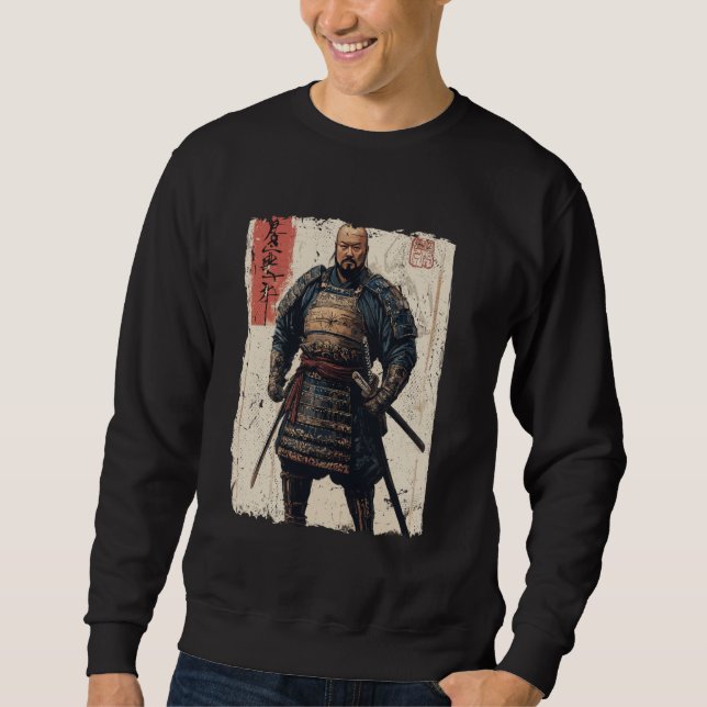 Sudadera Arte Ukiyo-e Japonés del Guerrero Samurái Samurái (Anverso)