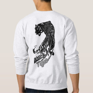 Sudadera Arte vector de tigres negros con texto de tigre ne