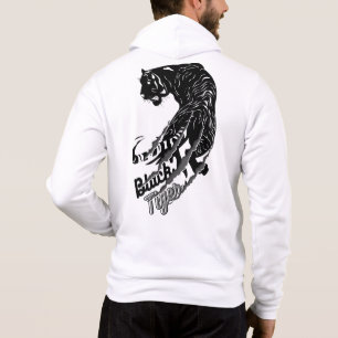 Sudadera Arte vector de tigres negros con texto de tigre ne