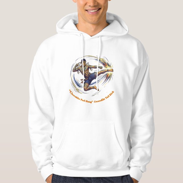 Sudadera Arte vectorial de la patada de cola de cocodrilo C (Anverso)