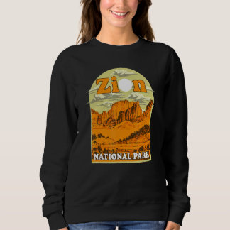 Sudadera Arte vintage del Parque Nacional Zion Recuerdo art