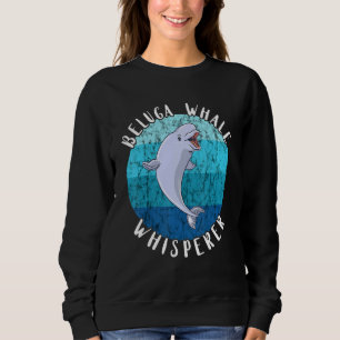 Sudadera Ártico blanco retro de ballena Beluga Whisperer