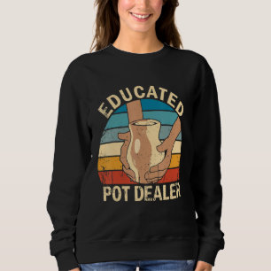 Sudadera Artista de cerámica educado comerciante de macetas