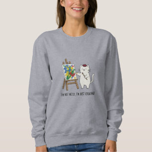 Sudadera Artista De Doodle De Gato Gracioso Con Diseño De P