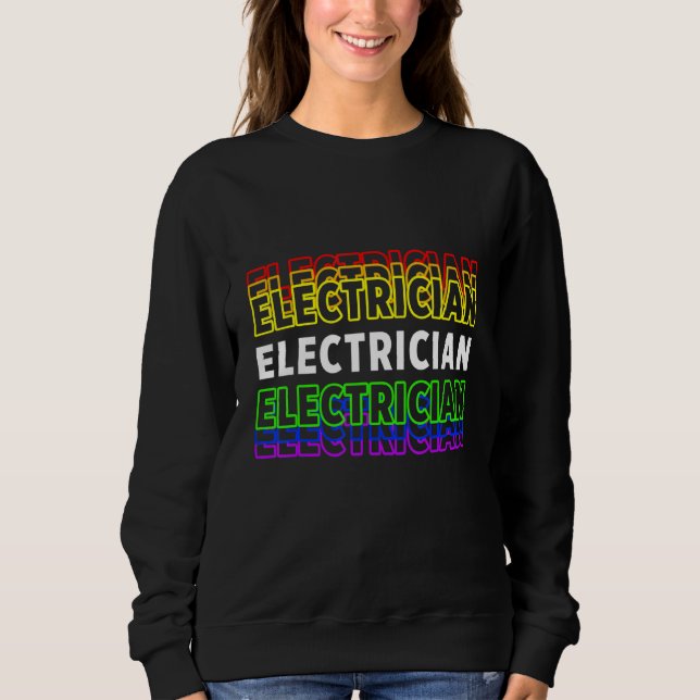 Sudadera Artista de Lineman Lineworker, un electrista color (Anverso)