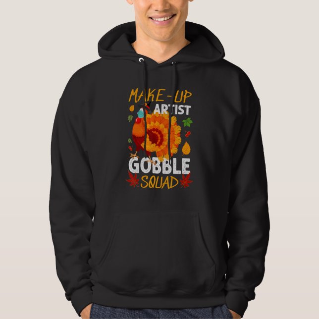 Sudadera Artista de maquillaje Gobble Squad Turquía Máscara (Anverso)
