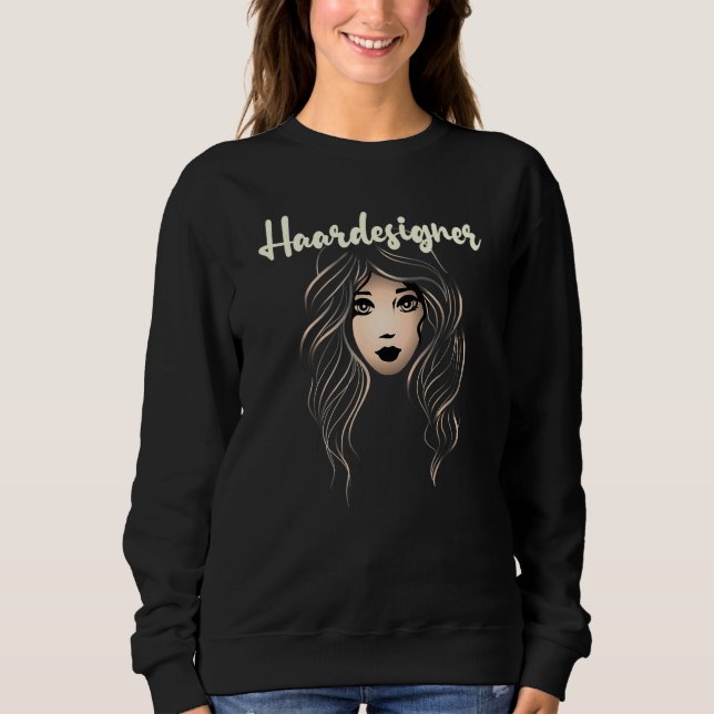 Sudadera Artista de pelo elegante hermoso cabello de la car (Anverso)