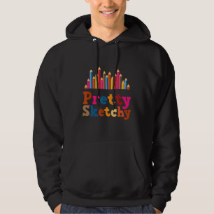 Sudadera Artista gráfico esquemático de bonito cita a artis