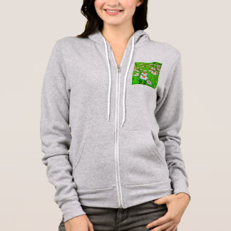 Sudadera Artistic Bright Colorful White Garden Daisies v1b.