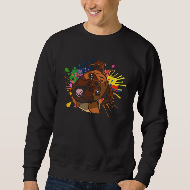 Sudadera Artistic Splash Boxer Dog Breed Canine Whisperer (Anverso)