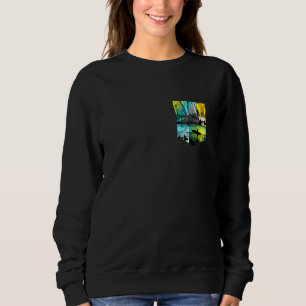 Sudadera Artistic Sunset Beach Surfing Palm Tree Tropical F