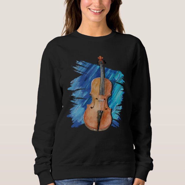 Sudadera Artistic Viola Painting  Violist Music Instrument (Anverso)