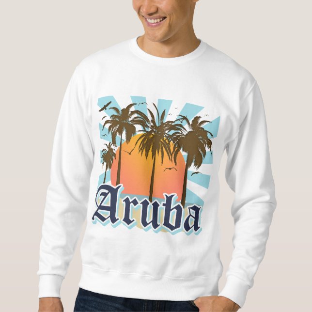 Sudadera Aruba vara puesta del sol (Anverso)