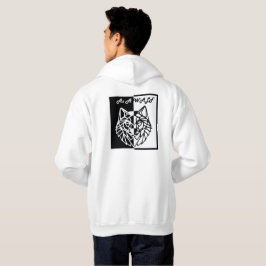 Sudadera As A Wolf Geometric Art T-Shirt – Black and White 