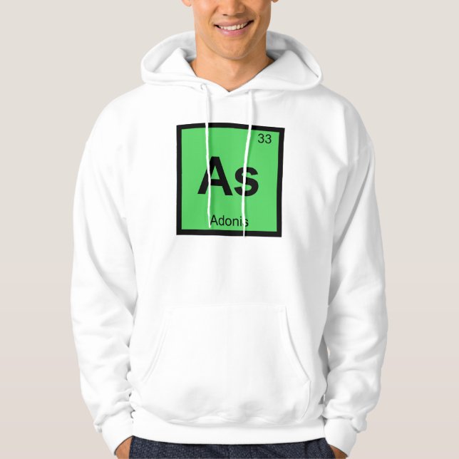 Sudadera As - Adonis Símbolo de la tabla periódica de quími (Anverso)