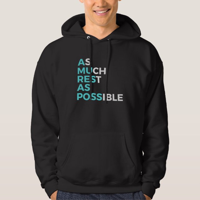 Sudadera As Much Rest As Possible  Positive Retro Quote (Anverso)